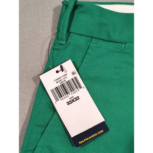 Polo Golf Ralph Lauren Mens Chino pants Slim 33x31 Green Performance  NWT - Picture 5 of 10